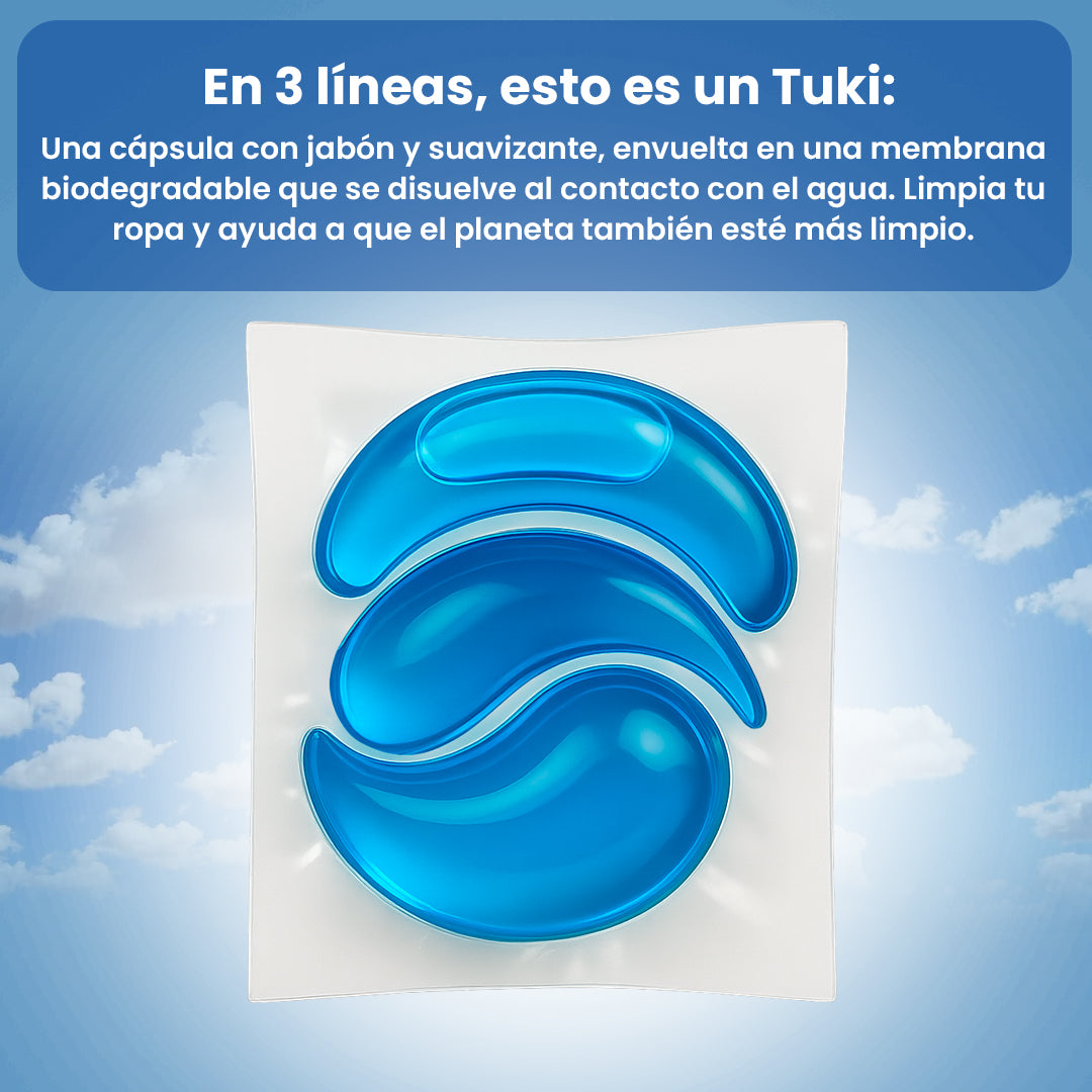Capsulas Tuki Ecológicas ♻️ 2en1 con Jabón y Suavizante